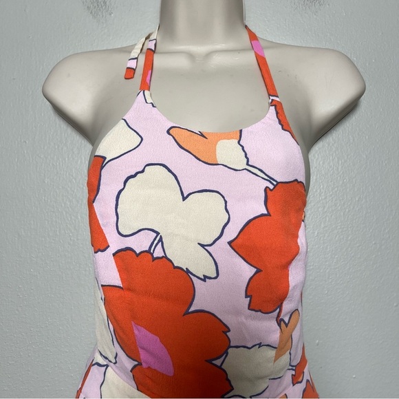 Mister Zimi Women Jumpsuit 6 Inka Vintage Floral Pink Halter‎ Neck Boho Hippie - Picture 5 of 11